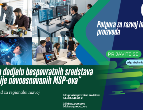Poziv na dodjelu bespovratnih sredstava „Inovacije novoosnovanih MSP-ova“